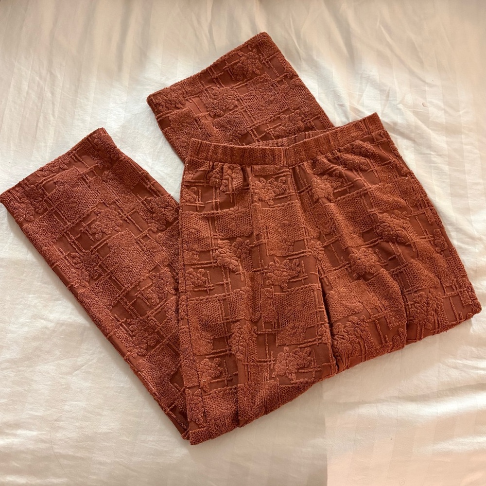 Zara Textured Wide Leg Pant